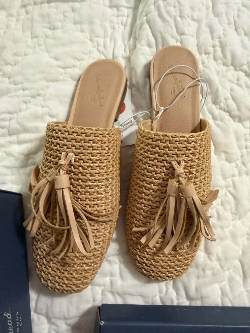 Universal Thread Woven Tassel Slide Mules in Natural - Picture 3 of 4
